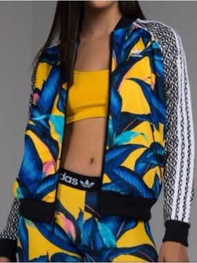Adidas Adidas Farm Leaf & Firebird Jacket and leggings 2 piece Set!